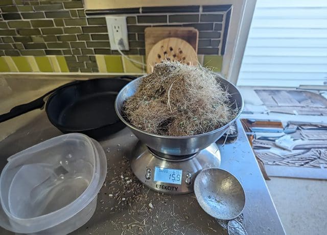 A bowl of rice is on the counter.